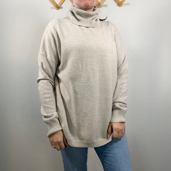 French Connection Long Tunic Turtleneck Sweater Size Large - Picture 6 of 10